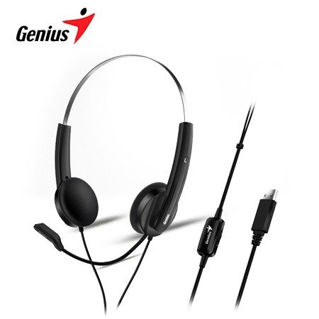 Audifono Genius C/MICROF. HS-220U USB Negro (0027832)