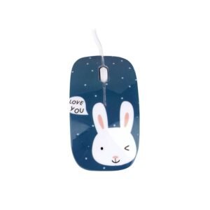 Mouse Halion Cartoon HA-M853 Conejo/Blue