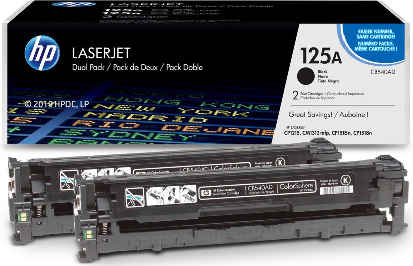 Toner HP 125A (CB540AD) Negro 4,400 Pag (Dual Pack)