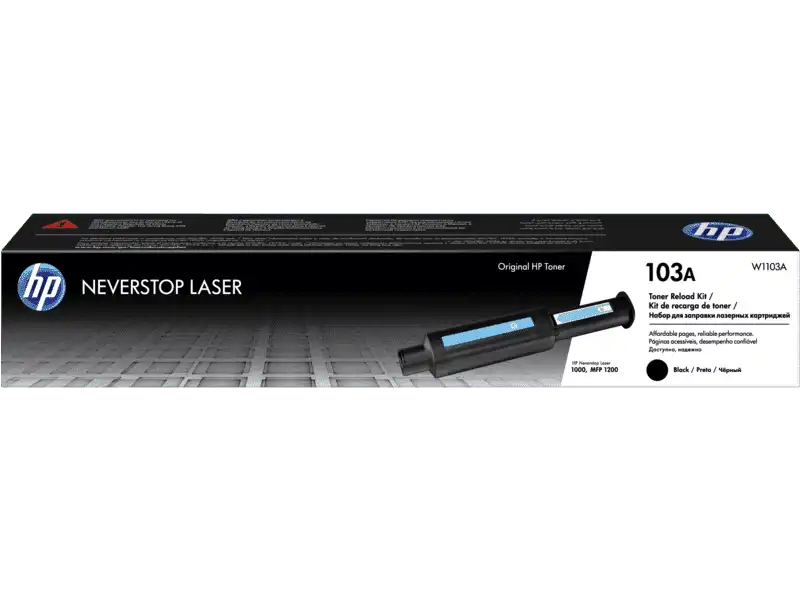 Tóner HP 103A (W1103A) Negro 2,500pag Laser Neverstop 1200w, 1000w
