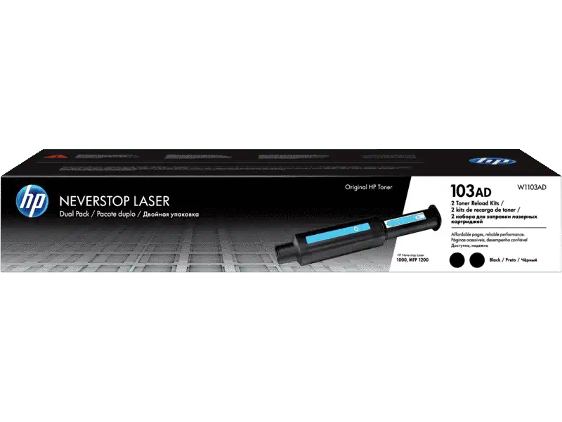 Tóner HP 103AD (W1103AD) Negro 2,500pag Neverstop Laser 1200w, 1000w